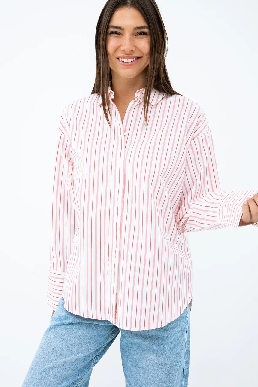 La blouse en popeline à rayure par JJXX | Modèle Caro