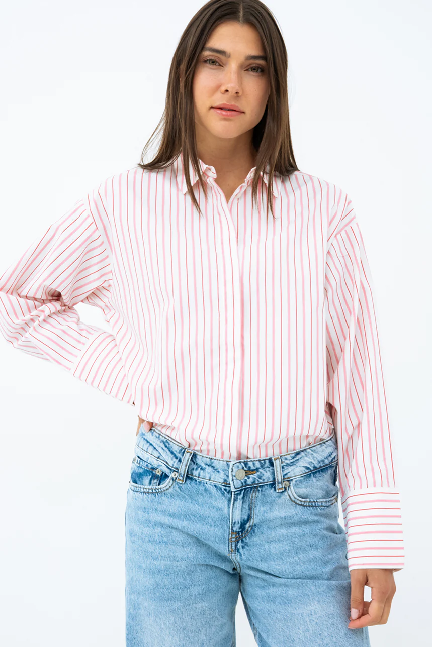 La blouse en popeline à rayure par JJXX | Modèle Caro - Image 2