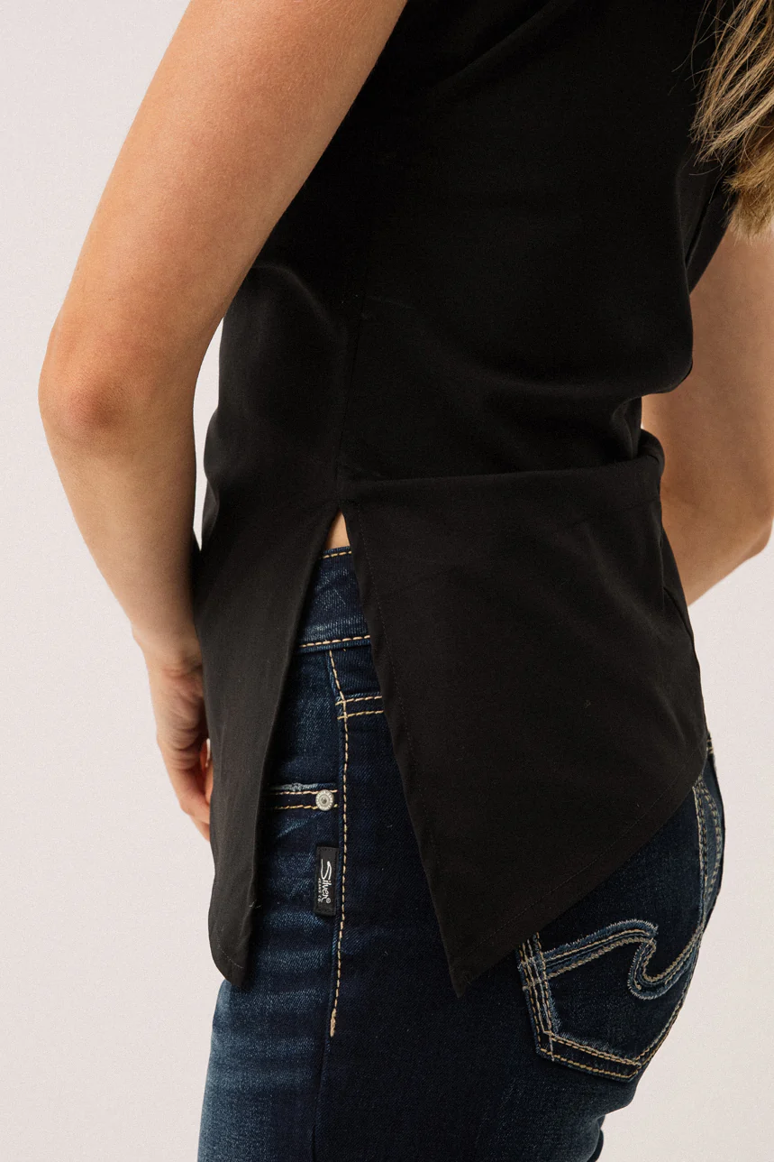 La blouse noire sans manche - Image 4