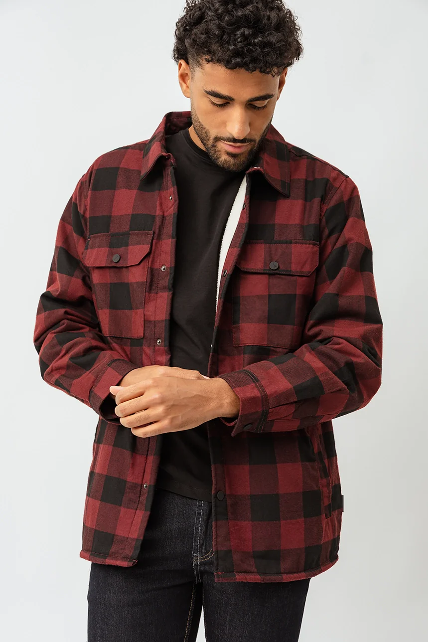 Le manteau carreauté doublé en sherpa - Image 2