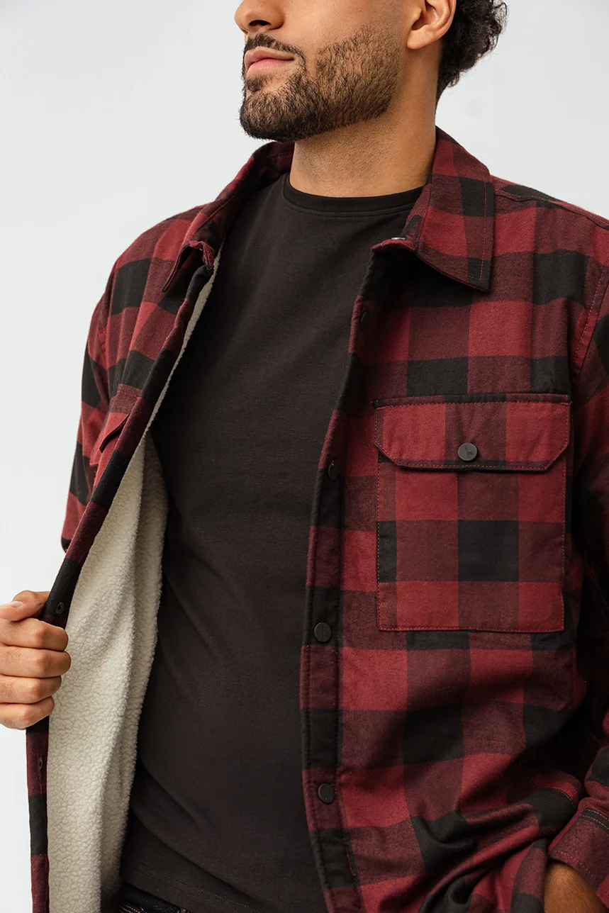 Le manteau carreauté doublé en sherpa - Image 3