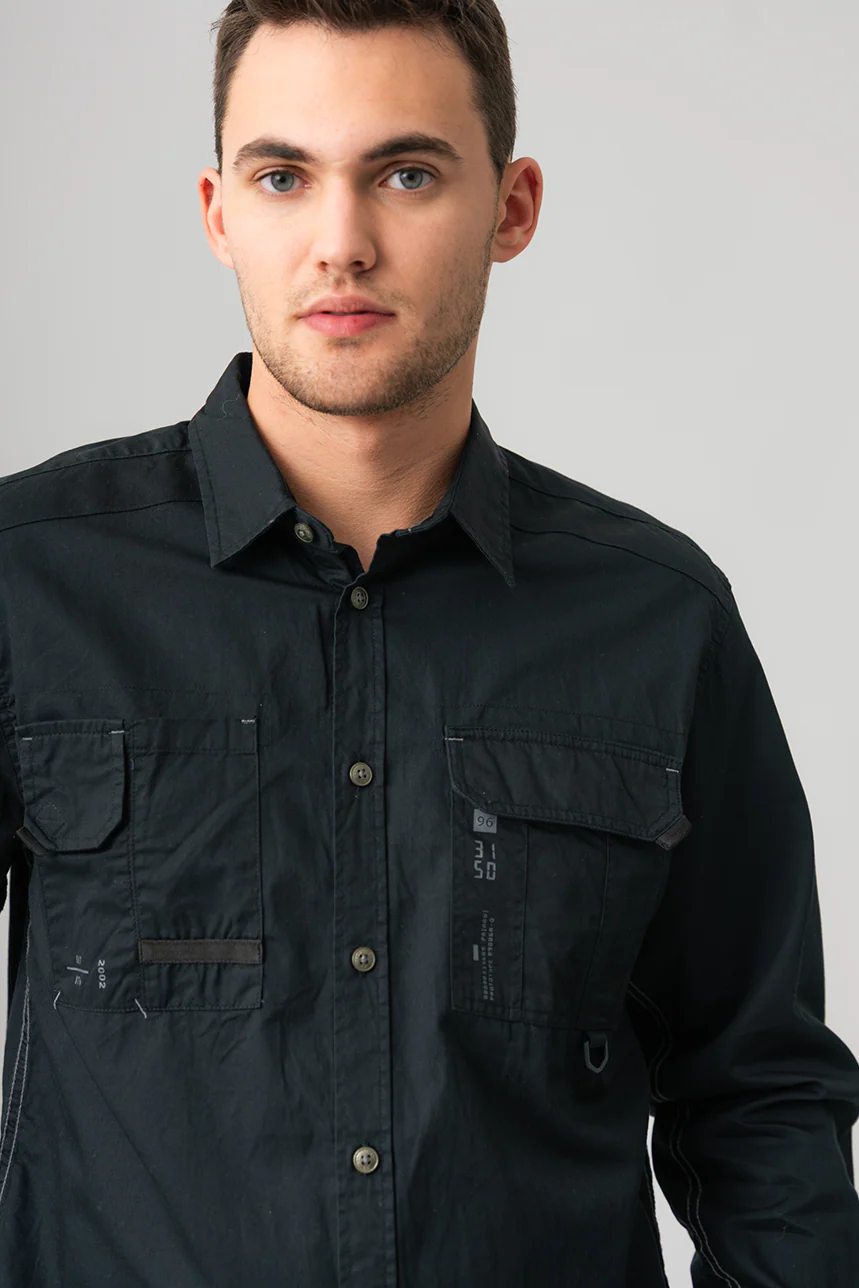 La chemise utilitaire unie | Modèle Roy - Image 3