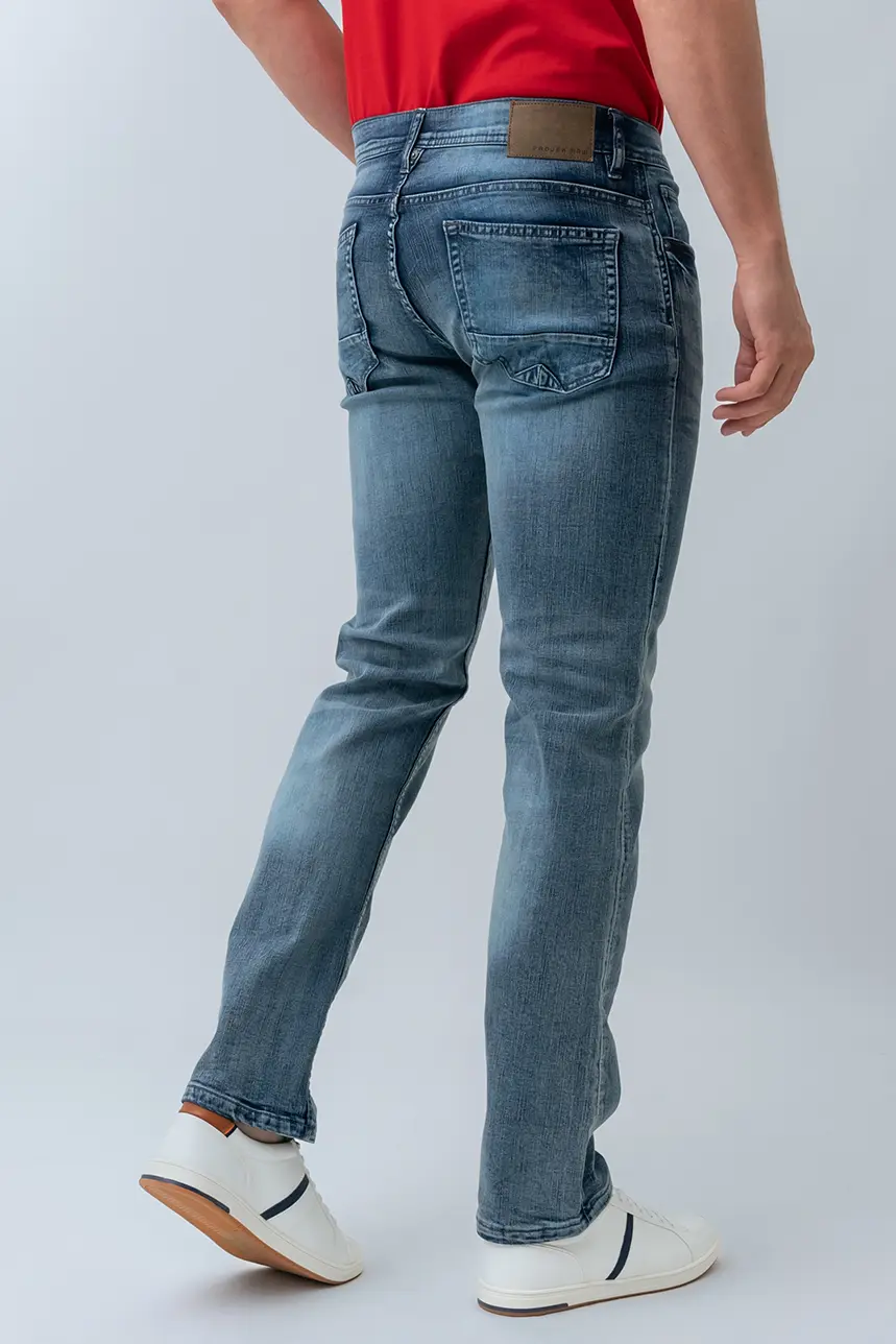 Le jeans droit délavé Projek Raw | Modèle Baru - Image 2