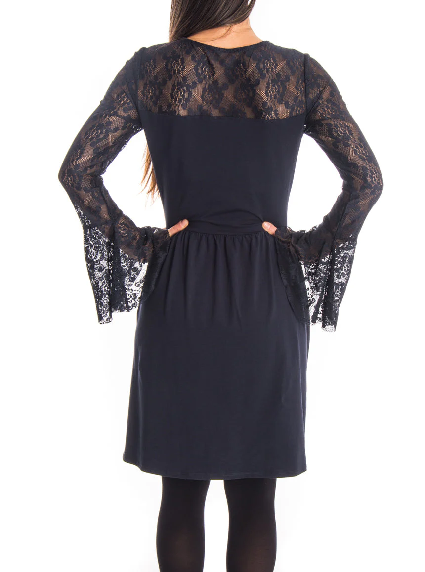 La robe unie avec insertion de dentelle - Image 2