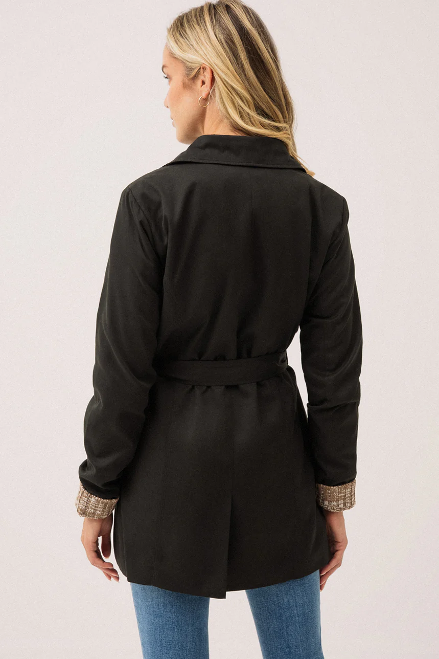 Le manteau Trench-Coat noir par ONLY - Image 4