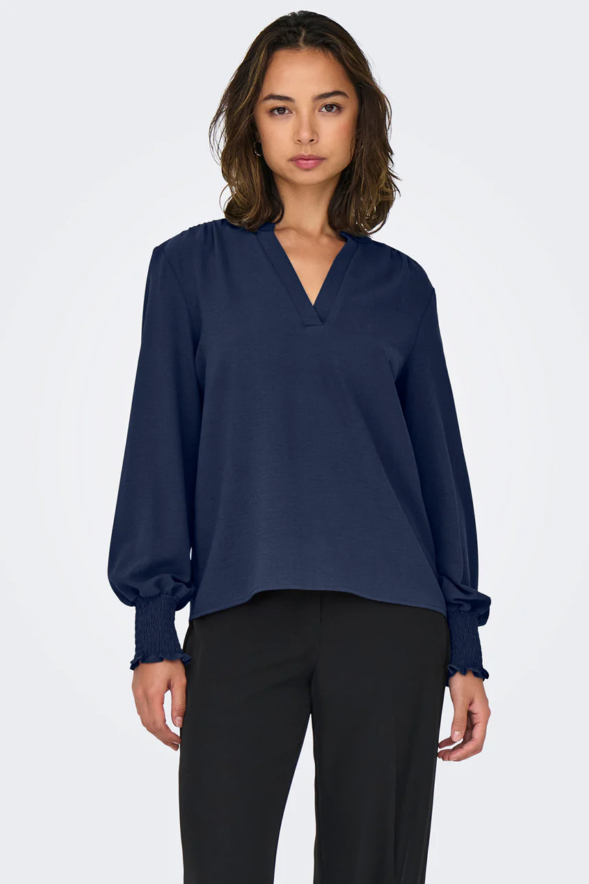 La blouse en crêpe avec col en V - Image 11