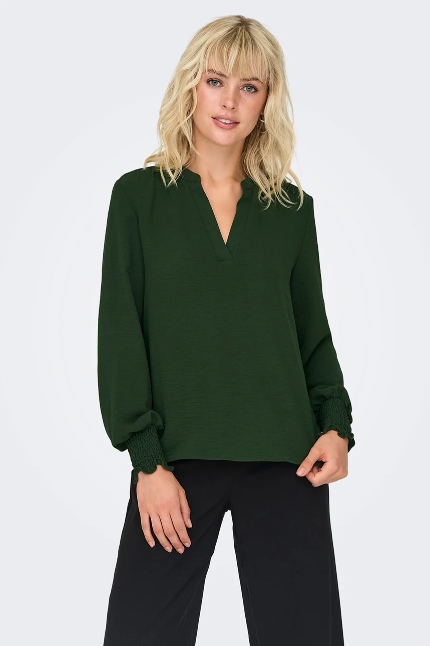 La blouse en crêpe avec col en V - Image 6