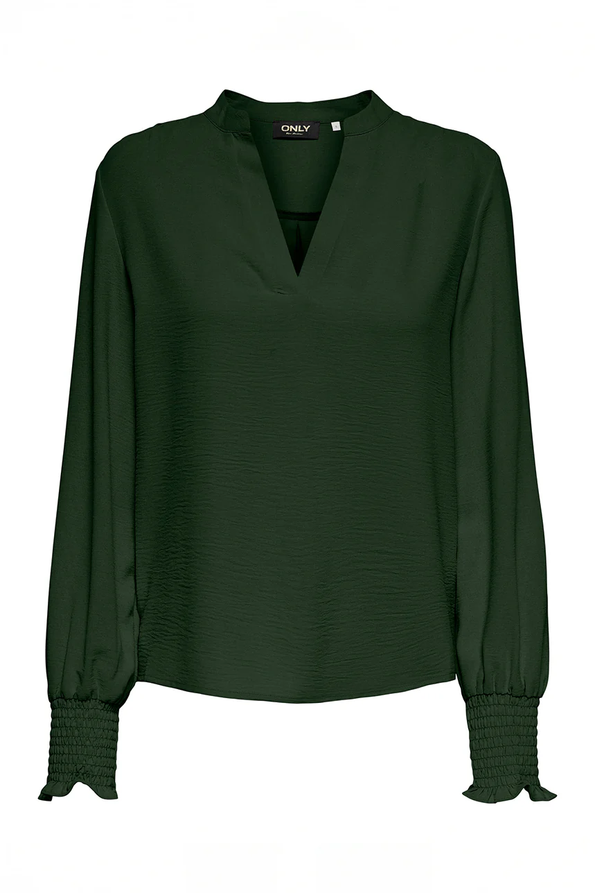 La blouse en crêpe avec col en V - Image 9