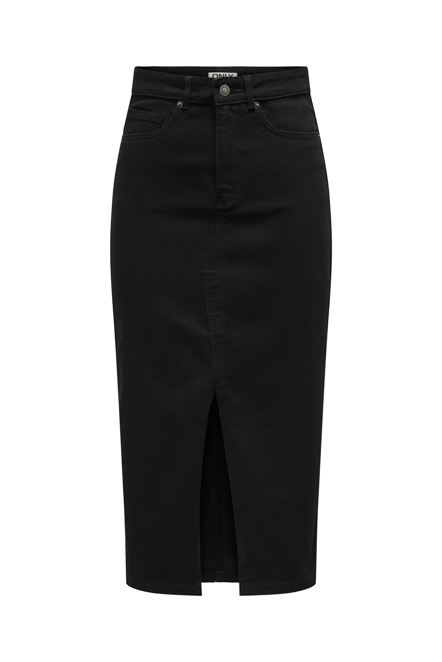 La jupe noire en denim midi - Image 3