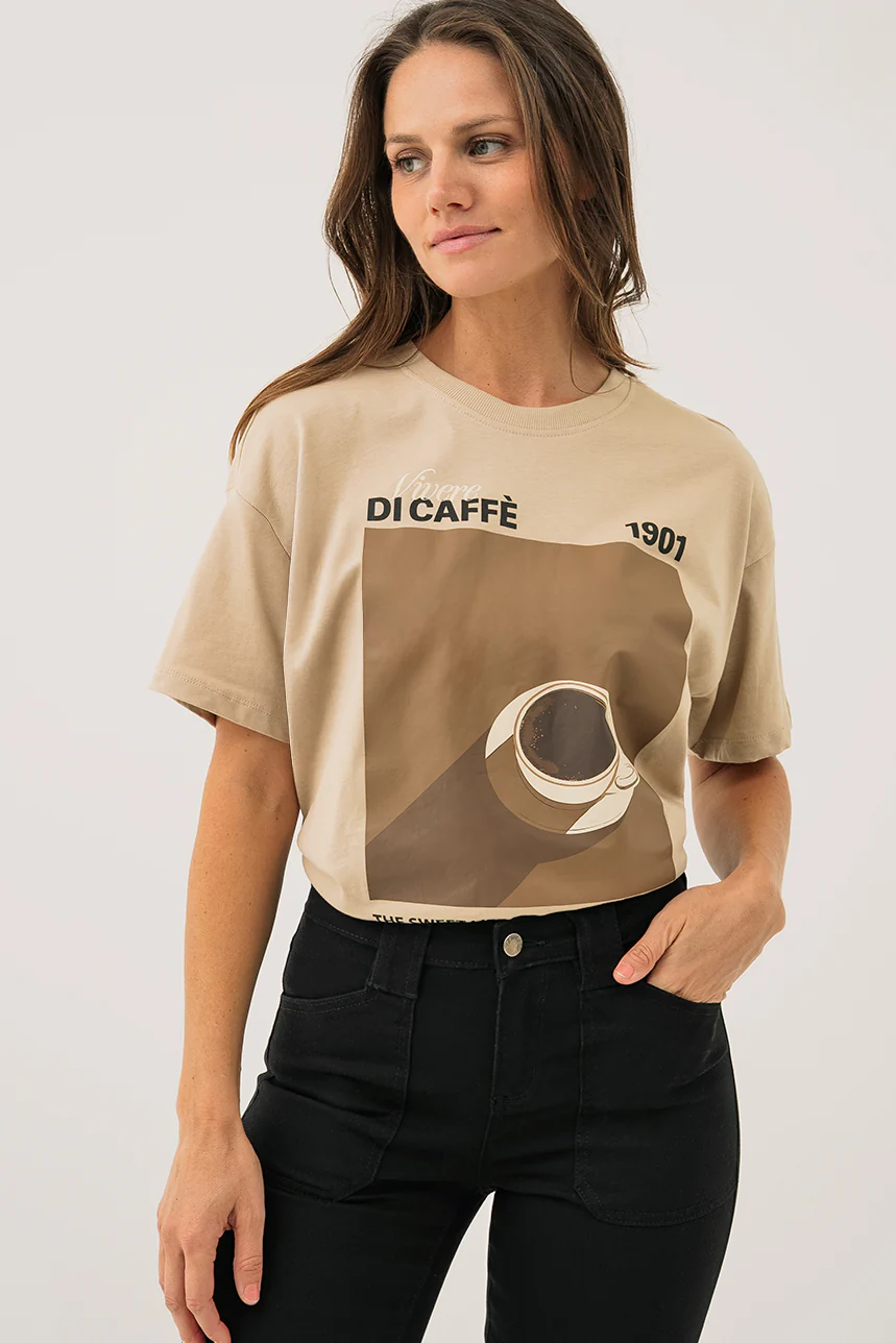 Le t-shirt imprimé thématique café - Image 2