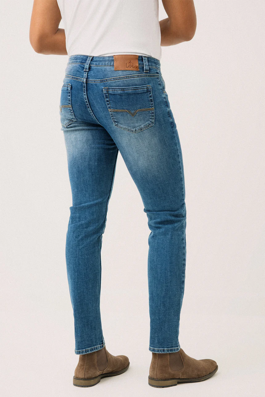 Le jeans bleu medium Stonewash Lois | Modèle Peter Slim - Image 3