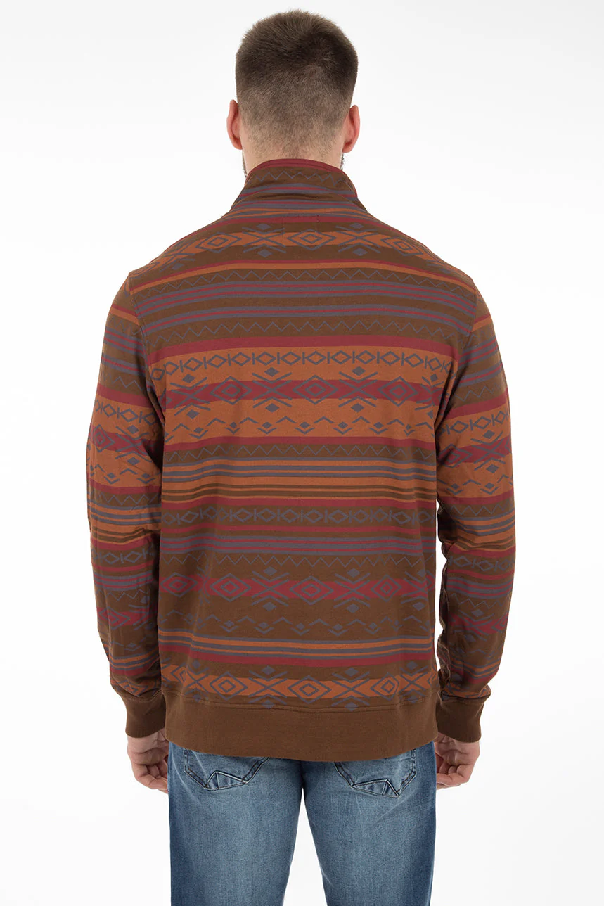 Chandail col montant demi-zip imprimé aztèque | 2 couleurs - Image 2
