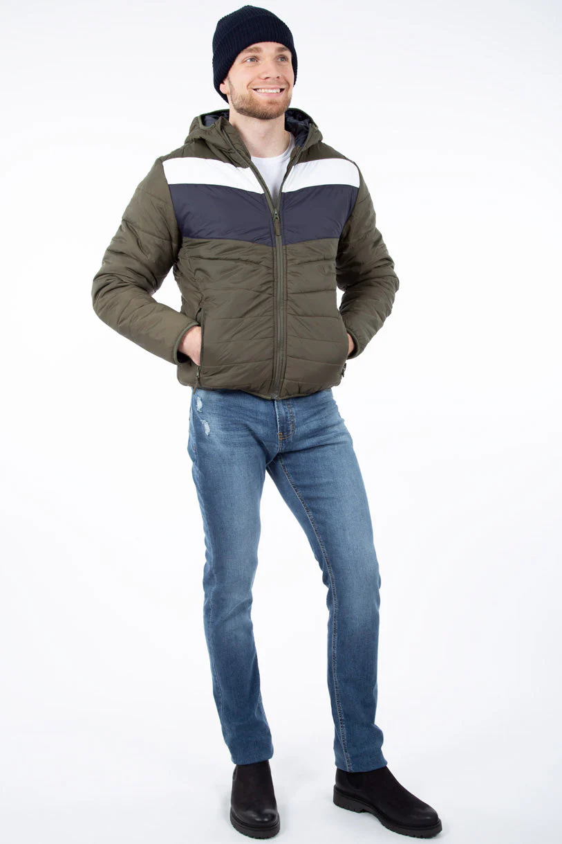 Manteau matelassé chevron mi-saison | Blend