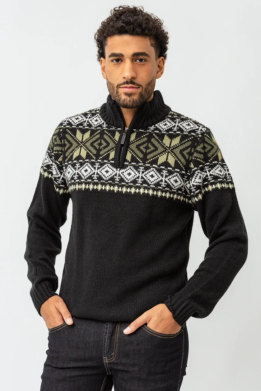 Le chandail à tricot jacquard