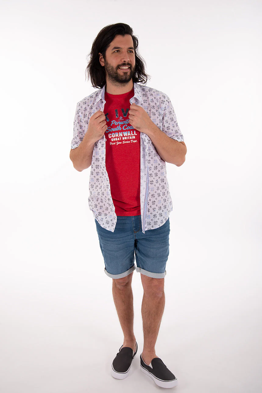 Short en jean délavé