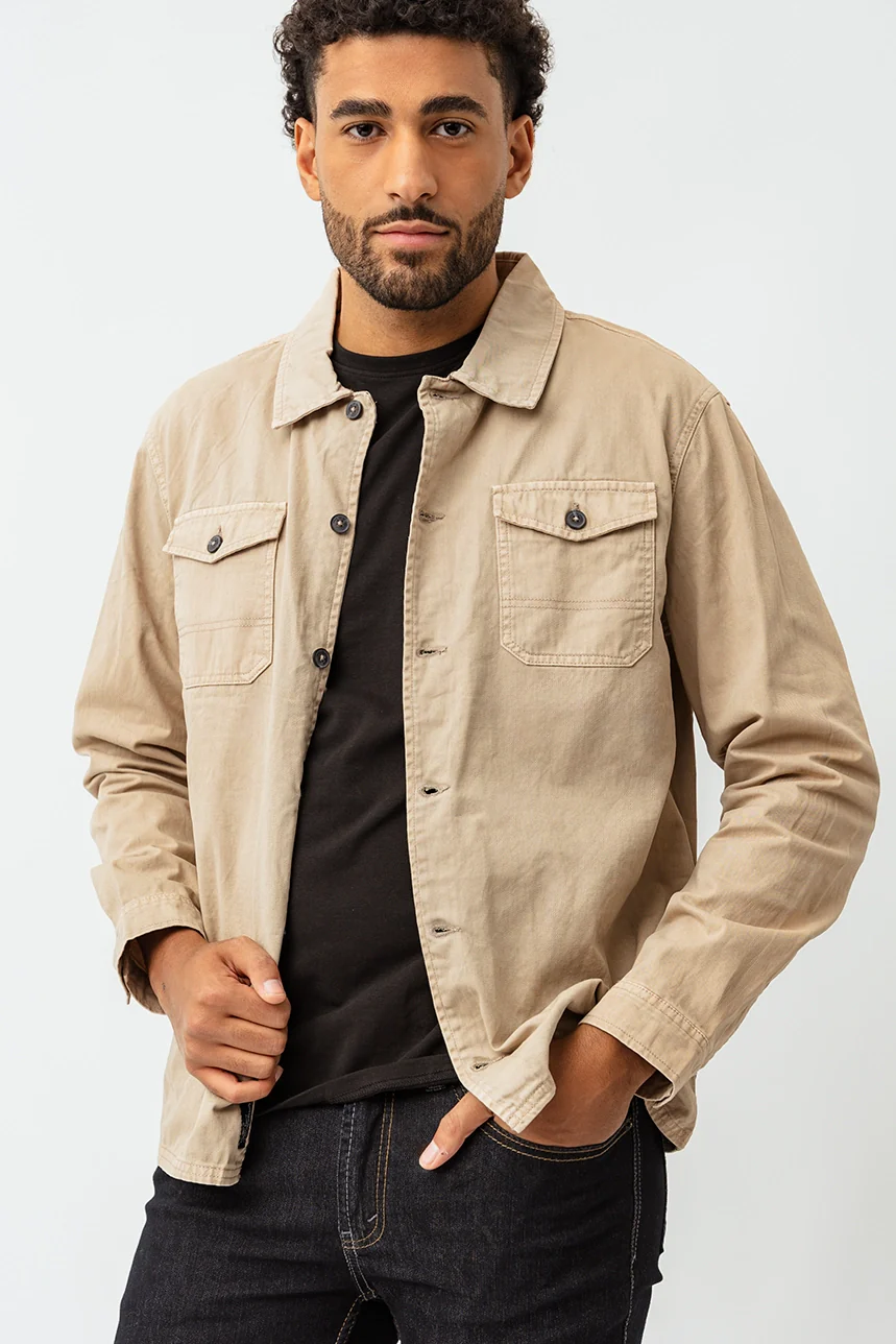 La surchemise en denim beige - Image 2