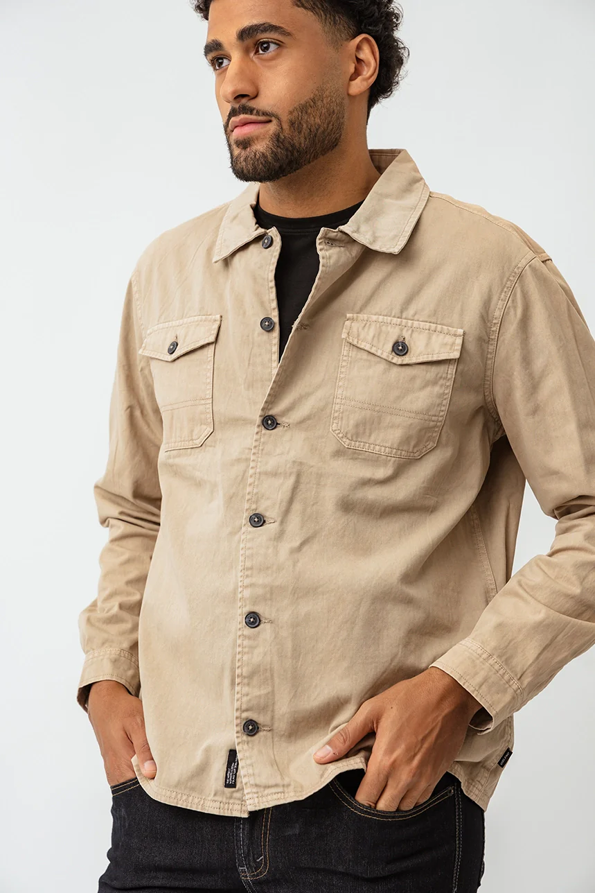 La surchemise en denim beige - Image 3