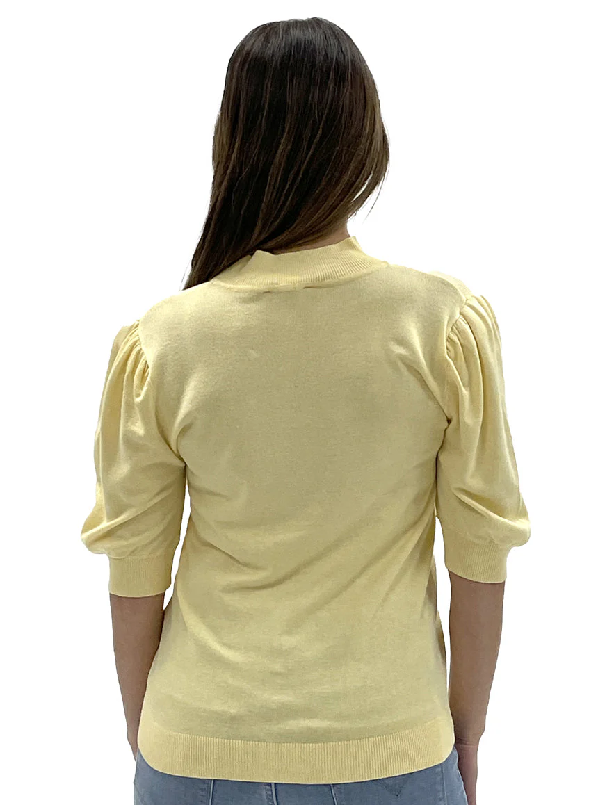 Chandail en tricot manches bouffantes | 4 couleurs - Image 4