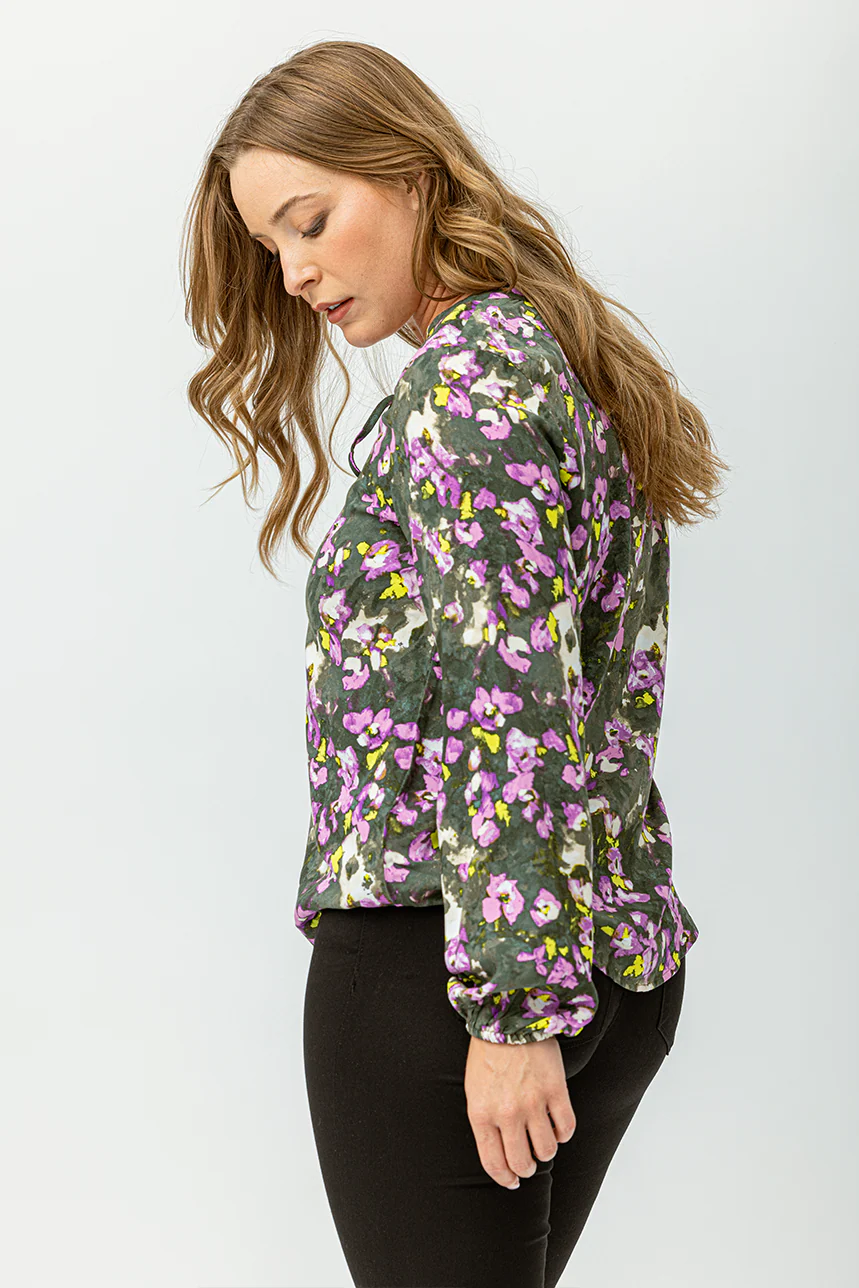 La blouse imprimé floral abstrait - Image 2