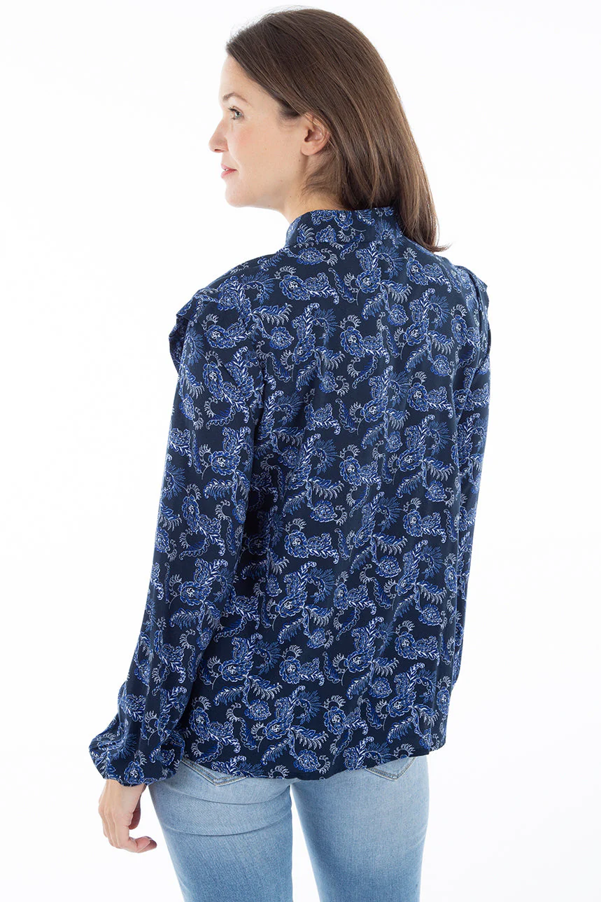 Blouse à motifs et manches à volants B.young | 2 couleurs - Image 5