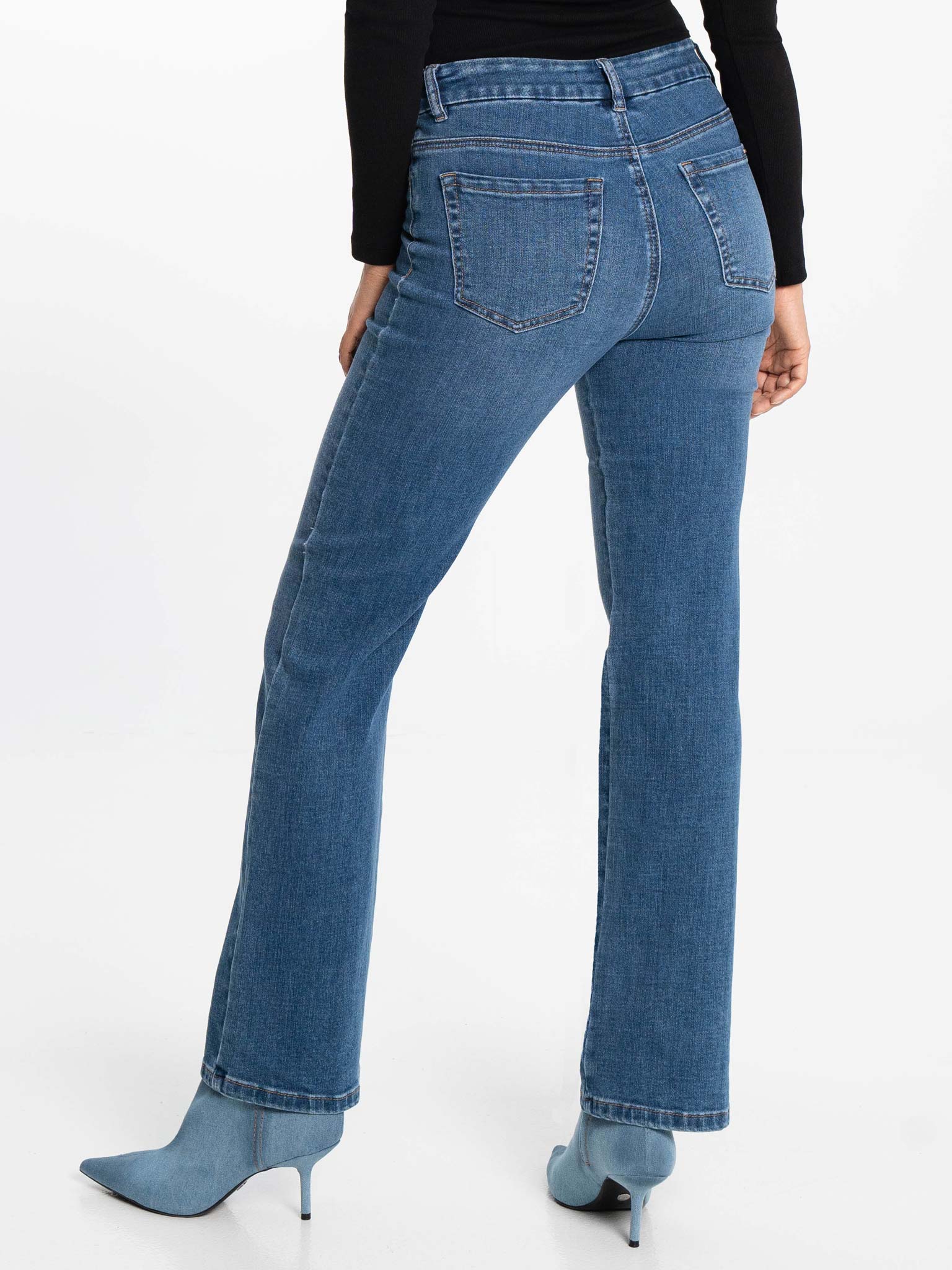 Jean Lois coupe évasée à taille élastique - Image 3
