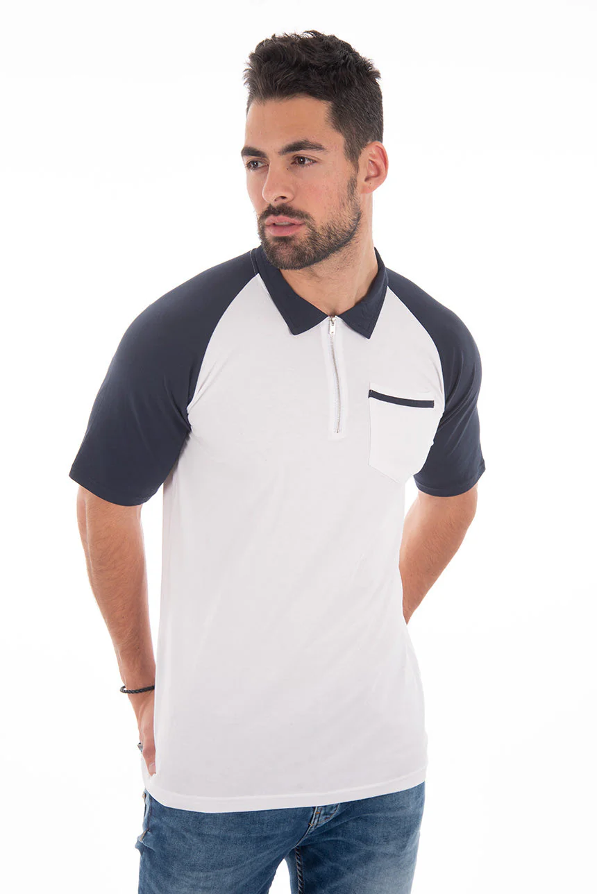 Polo col et manches contraste | 2 couleurs