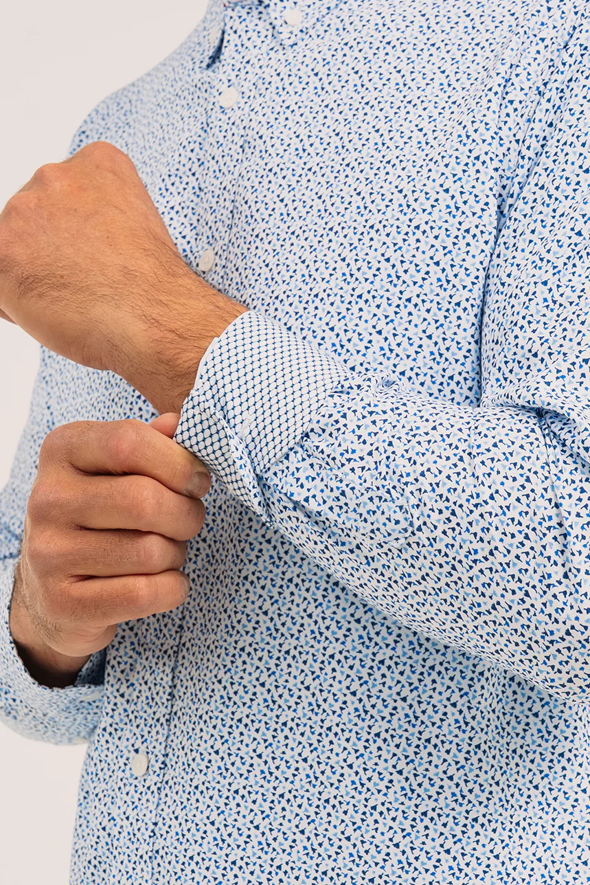 La chemise à petit motif bleuté - Image 2