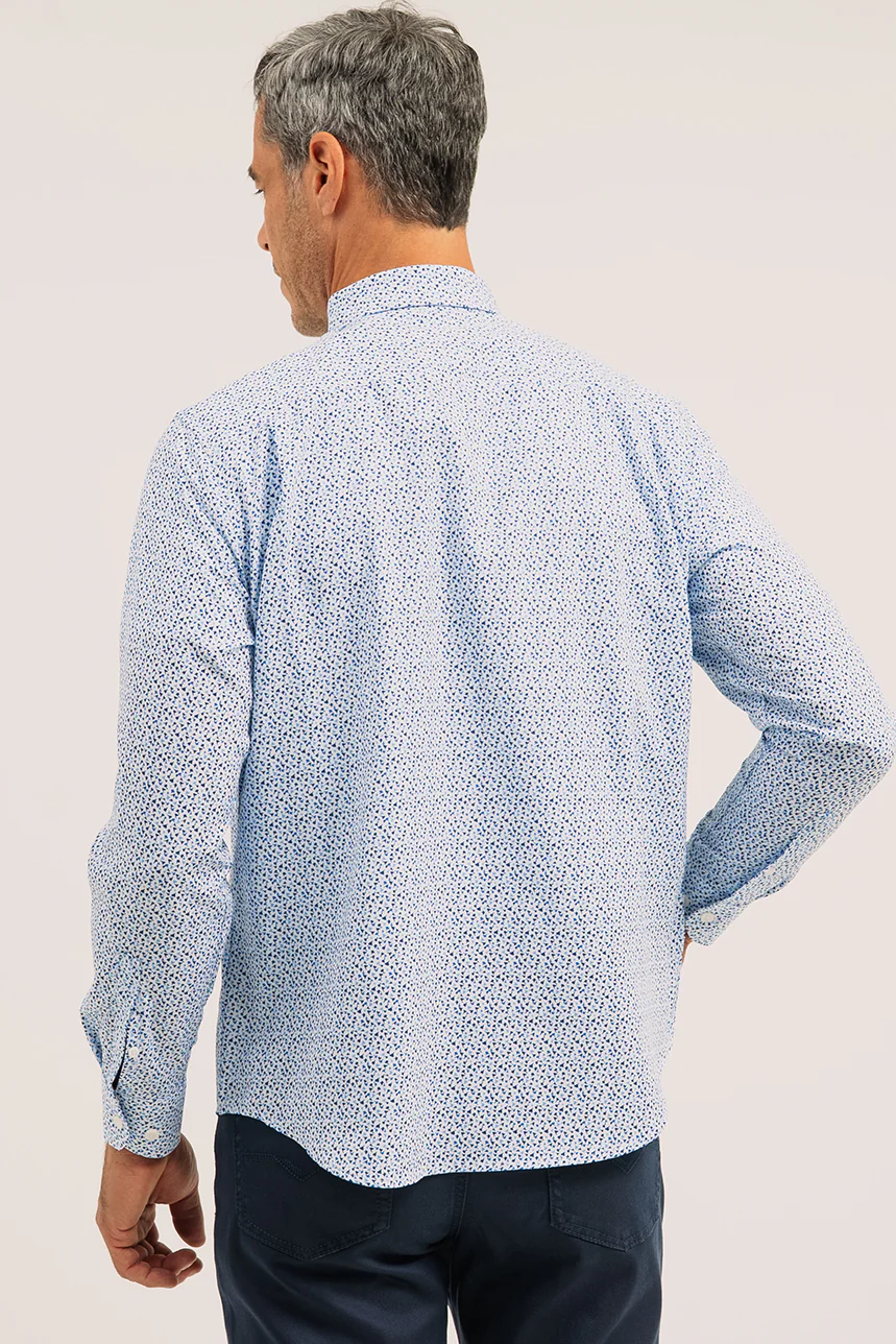 La chemise à petit motif bleuté - Image 3