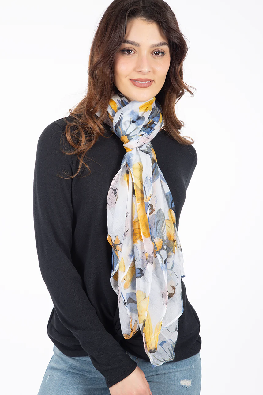 Foulard imprimé fleuri | 2 couleurs - Image 2