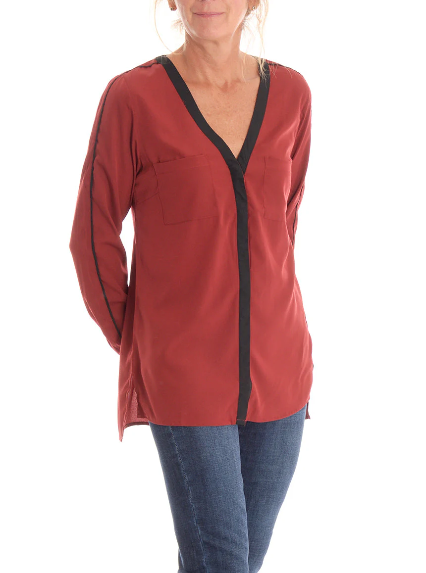 Blouse à bandes contrastantes - Image 2