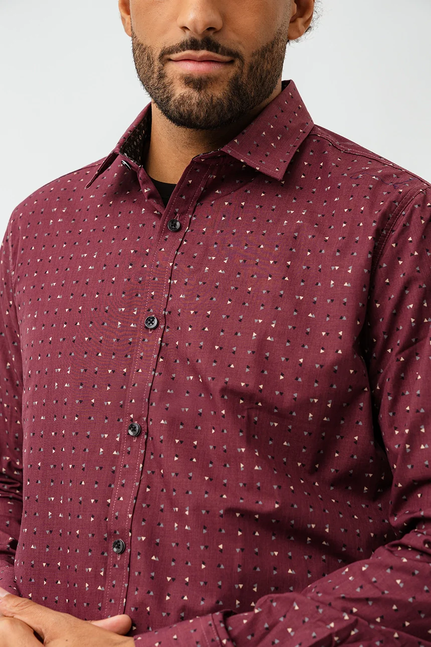 La chemise imprimée à revers contrastes - Image 2