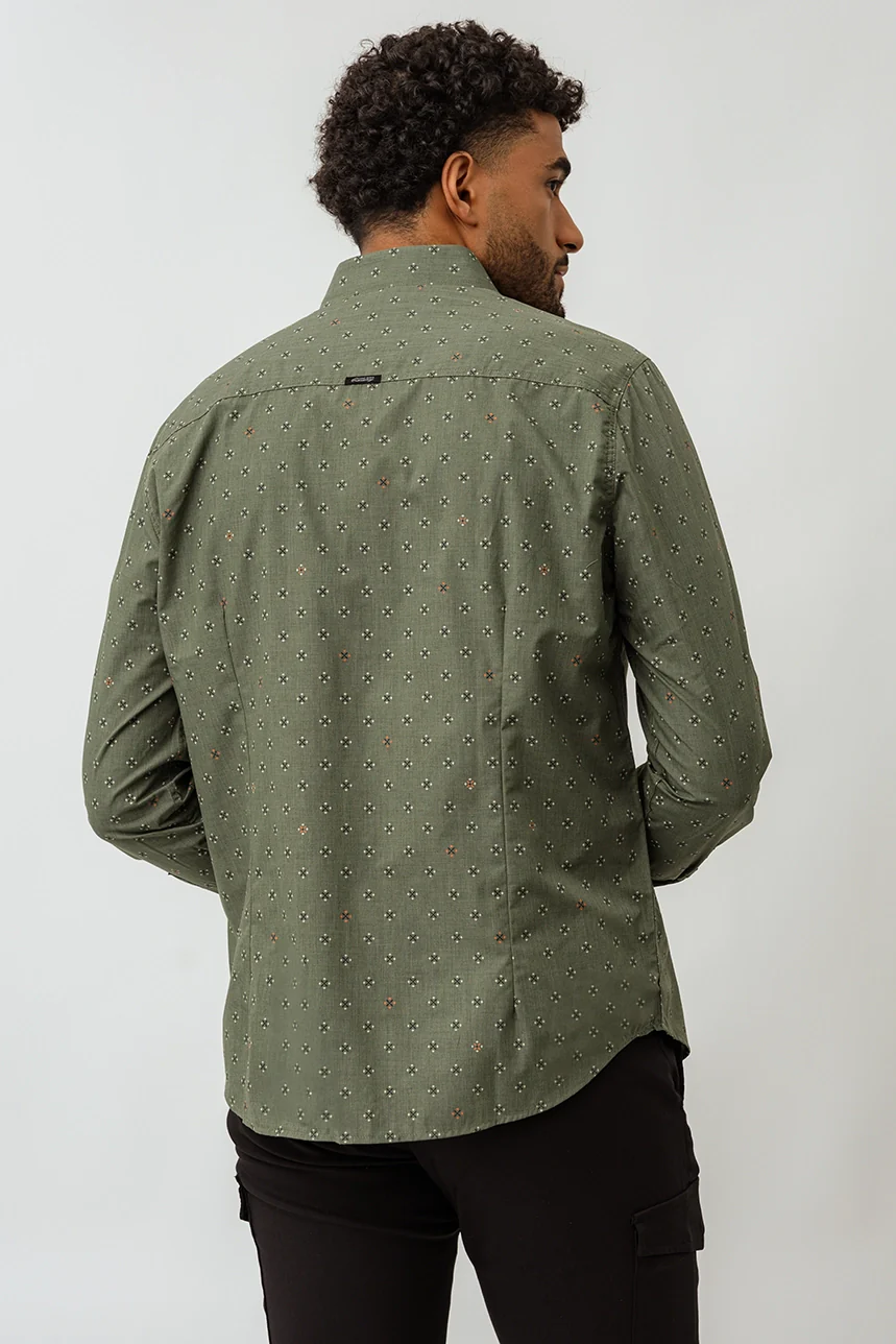 La chemise imprimée à revers contrastes - Image 3