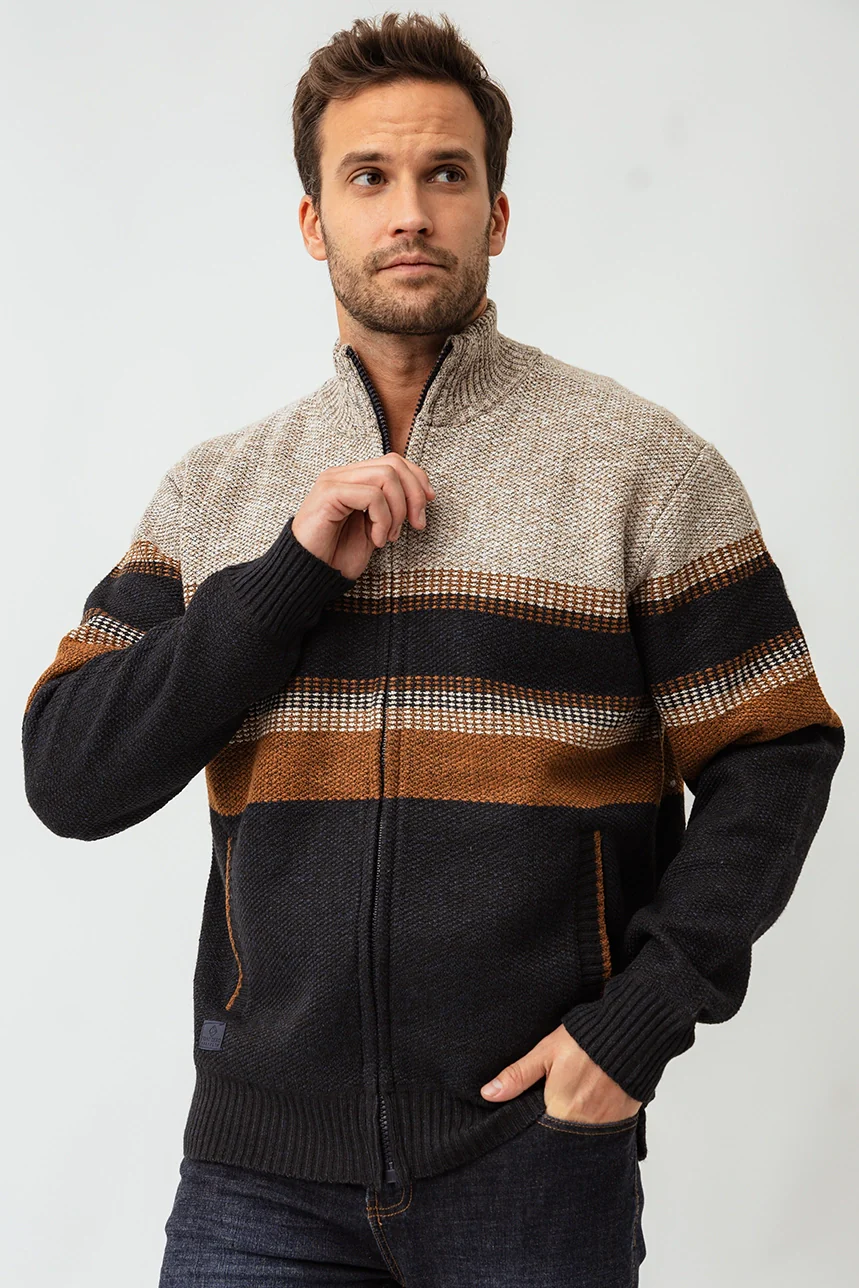 Le cardigan zippé en tricot panier - Image 2