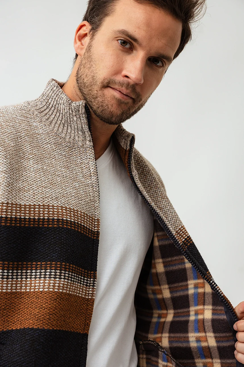 Le cardigan zippé en tricot panier - Image 3