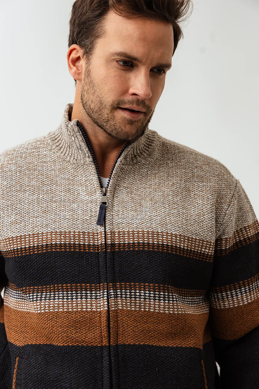 Le cardigan zippé en tricot panier - Image 4