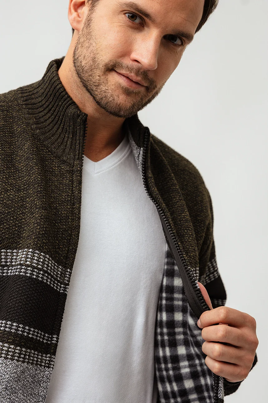 Le cardigan zippé en tricot panier - Image 7