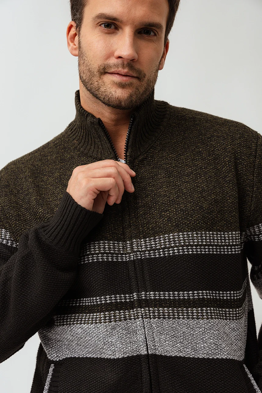 Le cardigan zippé en tricot panier - Image 8