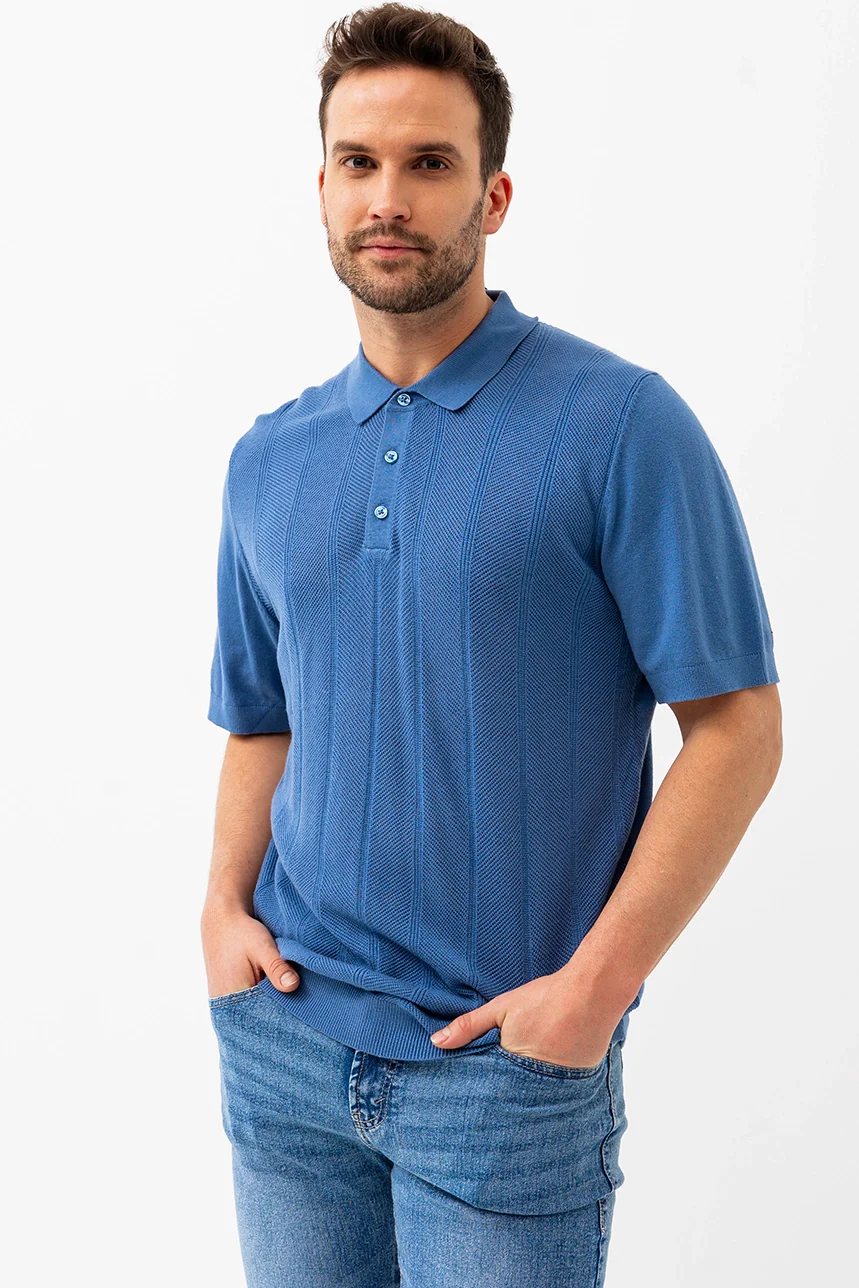 Le polo uni texturé - Image 2