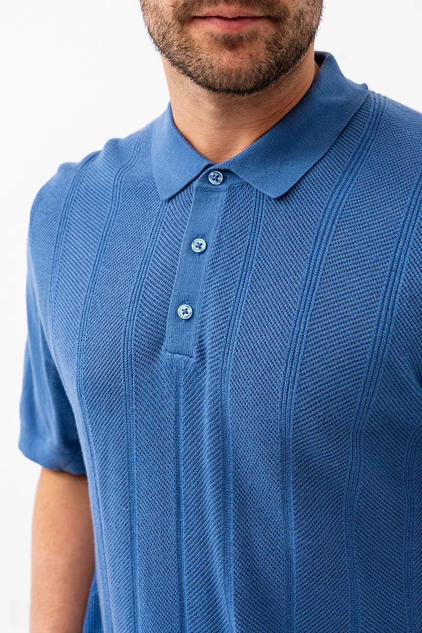Le polo uni texturé - Image 4