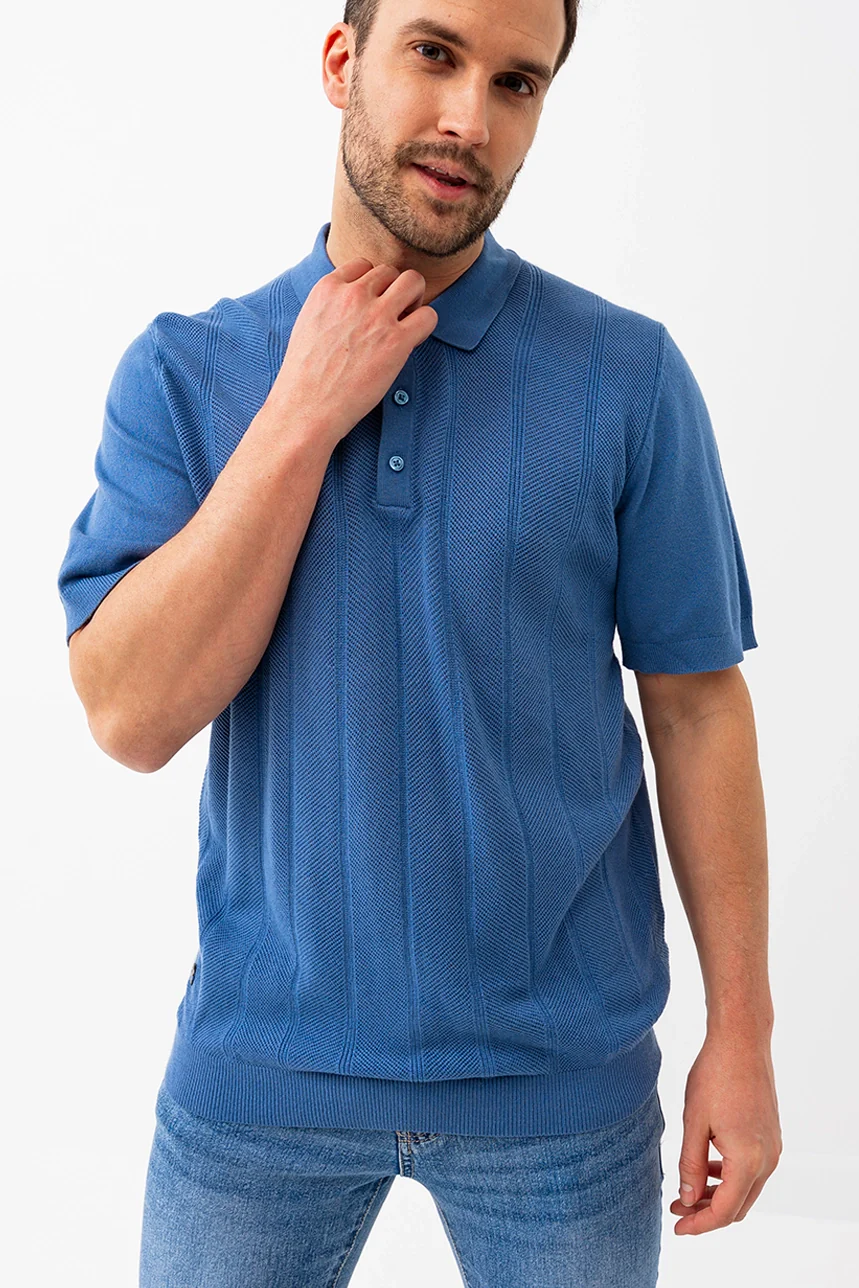 Le polo uni texturé - Image 5