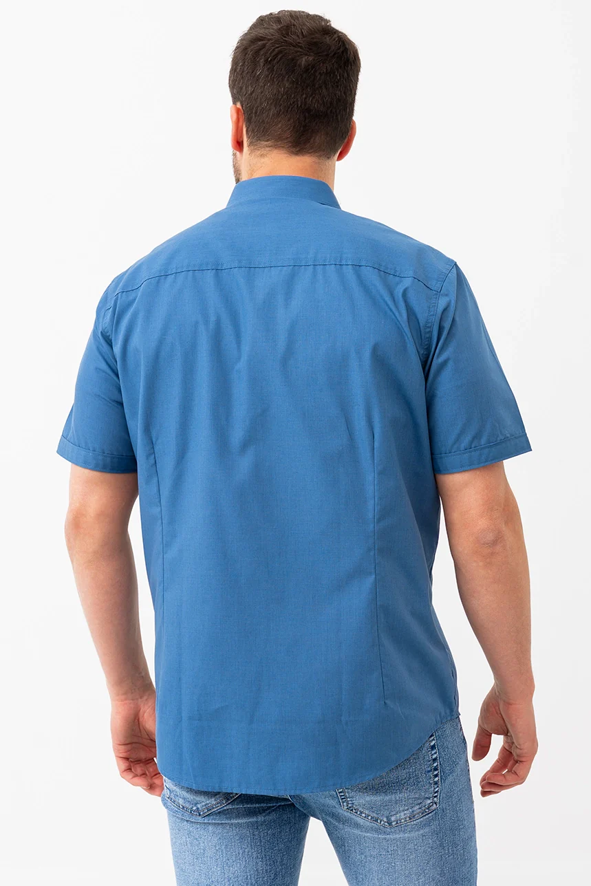 La chemise unie manches à revers contraste - Image 6