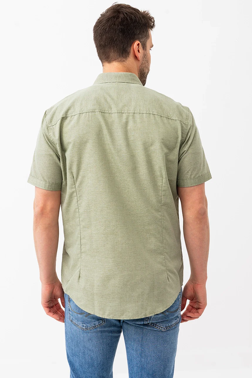 La chemise unie manches à revers contraste - Image 9