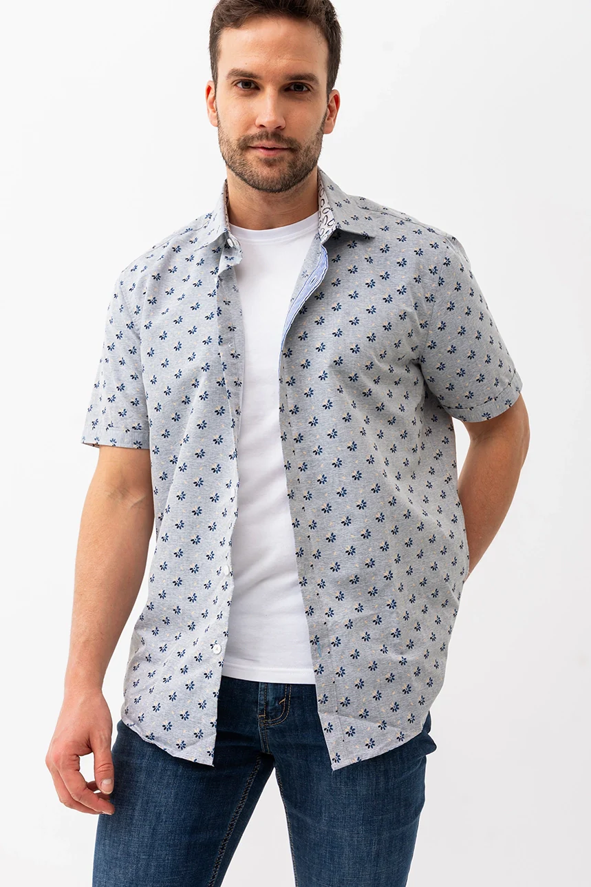 La chemise imprimée fleurs tricolores - Image 2