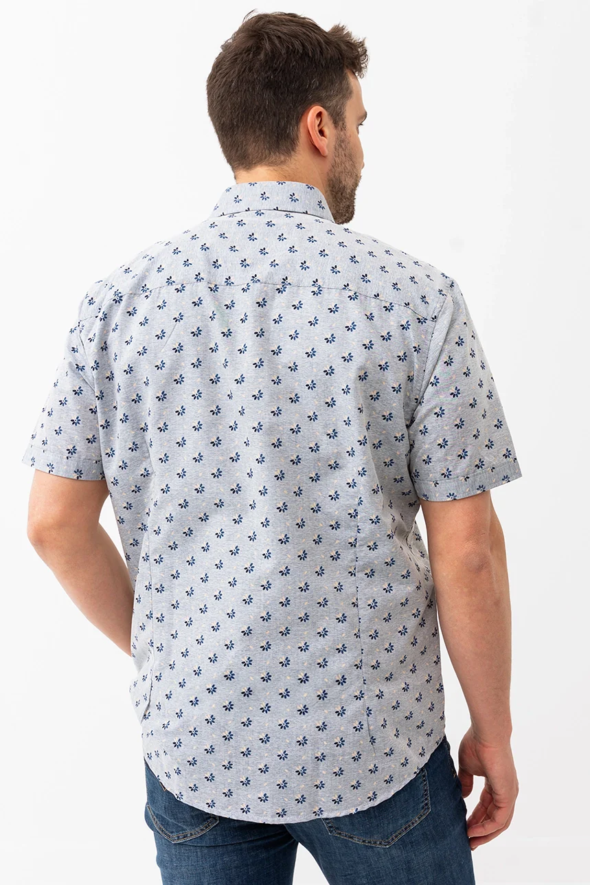 La chemise imprimée fleurs tricolores - Image 4