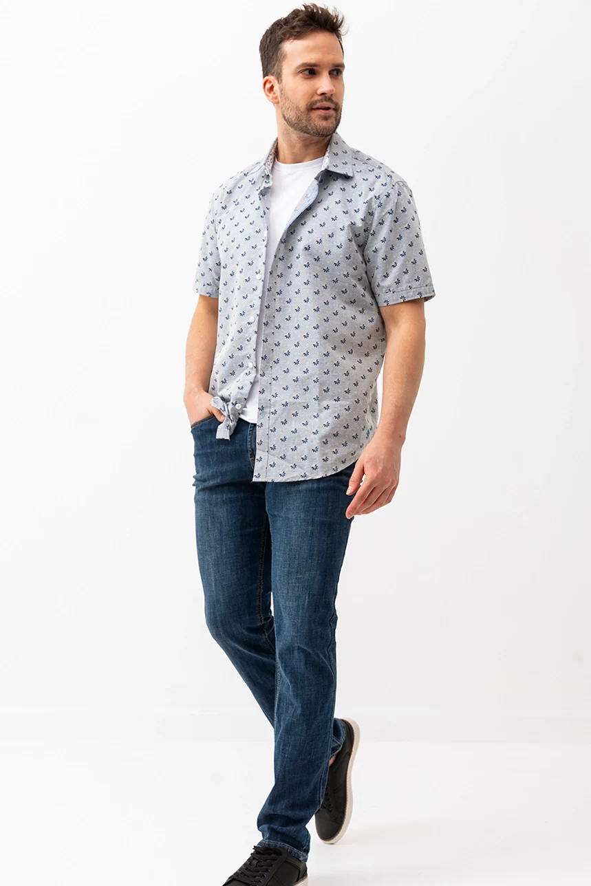 La chemise imprimée fleurs tricolores - Image 5