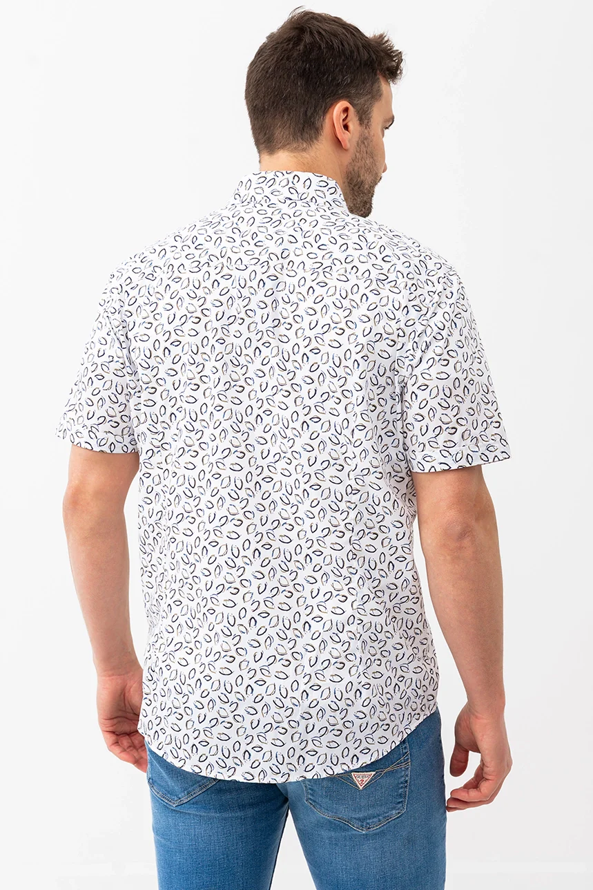 La chemise imprimée all-over feuille abstraite - Image 10