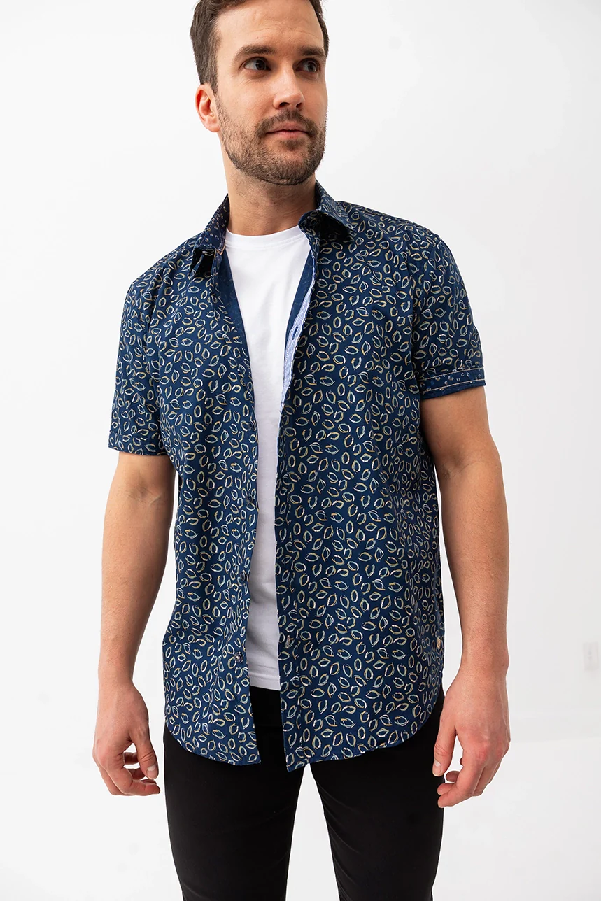 La chemise imprimée all-over feuille abstraite - Image 2