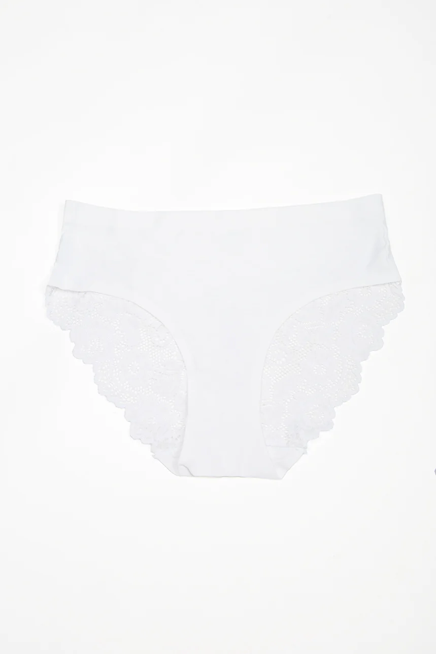 Culotte bikini taille haute dentelle | 2 couleurs - Image 2