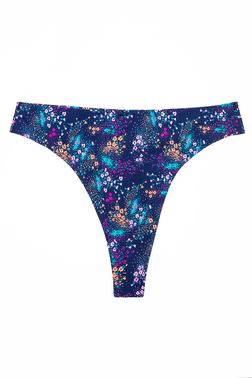 Culotte tanga fleurie