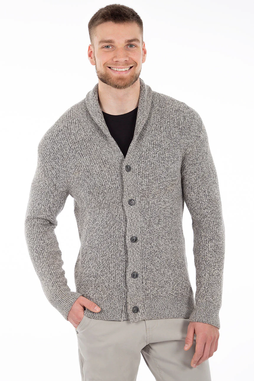 Cardigan tricot côtelé col châle - Image 3